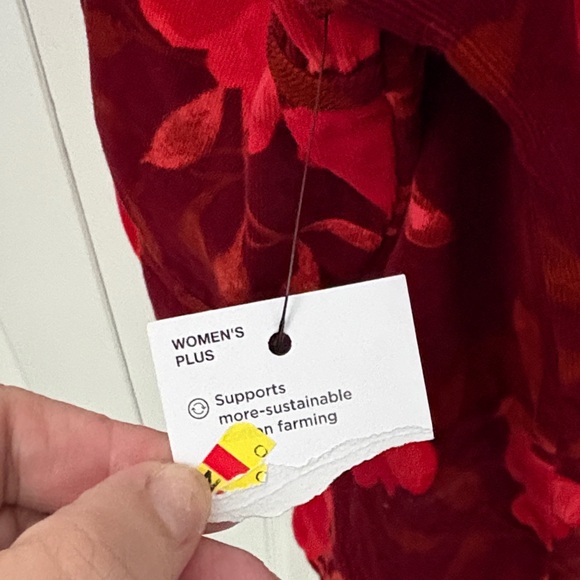 Sonoma Burgundy Floral Women's Blouse - Picture 4 of 5